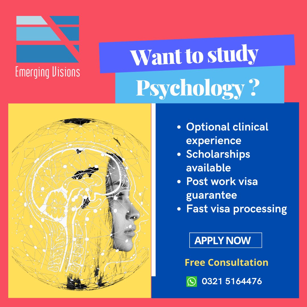 Emergingvisions's tweet photo. Study Psychology in the UK?
Unlock your options: 
🔹 Optical Clinical Experience 
🔹 Guaranteed Post Study work visa
🔹 Fast Visa Processing
🔹 Scholarships Available
Contact us: 
E: info@emergingvisions.co.uk
M: 03215164476
#emergingvisions #studyabroad2023 #StudyinUK https://t.co/diVYkETY4g