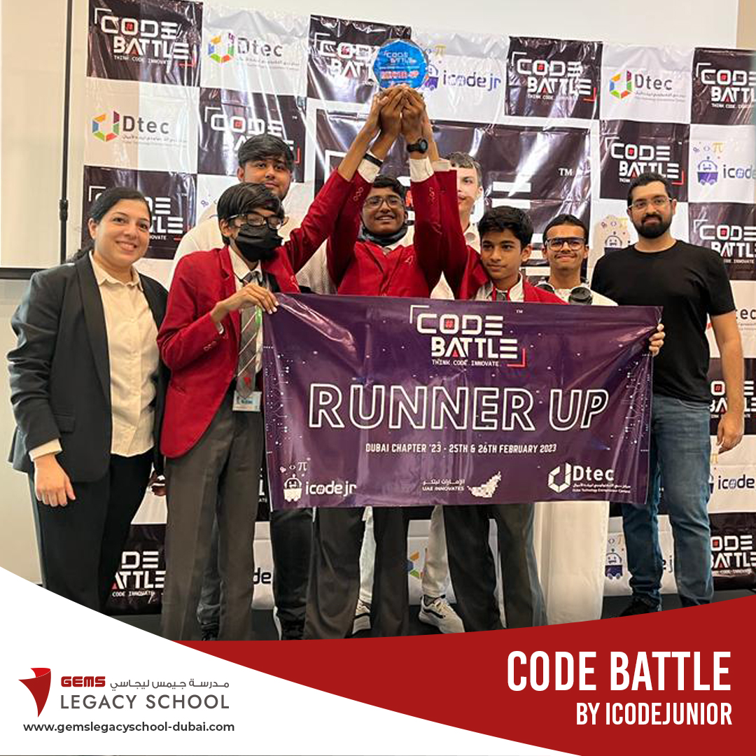 GEMSGLS's tweet image. Proud of our students for winning 1st runner-up position at iCodeJunior's code battle! Congratulations to all young coders making a difference! #GEMSEducation #GemsLegacySchool #iCodeJunior #CodeBattle #YoungCoders #RealWorldSolutions #Innovation #studentachievement #technology