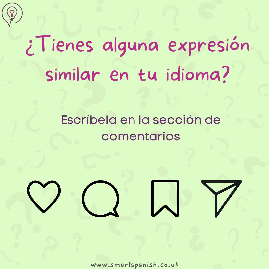 smart_spanish's tweet photo. 5. Do you have any similar expressions in your language?
#SmartSpanishUK
#SmartIdioms
#dormirapiernasuelta
#expresionesenespañol
#Spanishidioms
#funspanishlessons
#SpanishlessonsWallington
#SpanishlessonsBarcelona
#SpanishlessonsBasingstoke
📍#London
📍#Barcelona
📍#Basingstoke https://t.co/NN9Vby1ucv