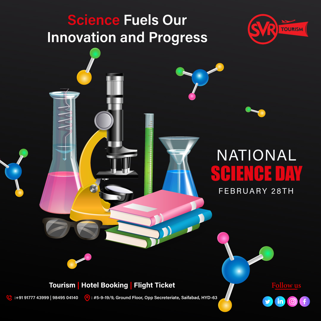 Science Fuels Our Innovation and Progress #svrtourism
Call now: +91 91777 43999, +91 98495 04140
#ScienceDay2023 #CelebrateScience #InnovationMatters #ScienceForAll #STEM #Curiosity #Exploration #Discovery #ScienceIsFun #ScienceIsLife #ScienceRocks #ScienceRules #ScienceCommunity