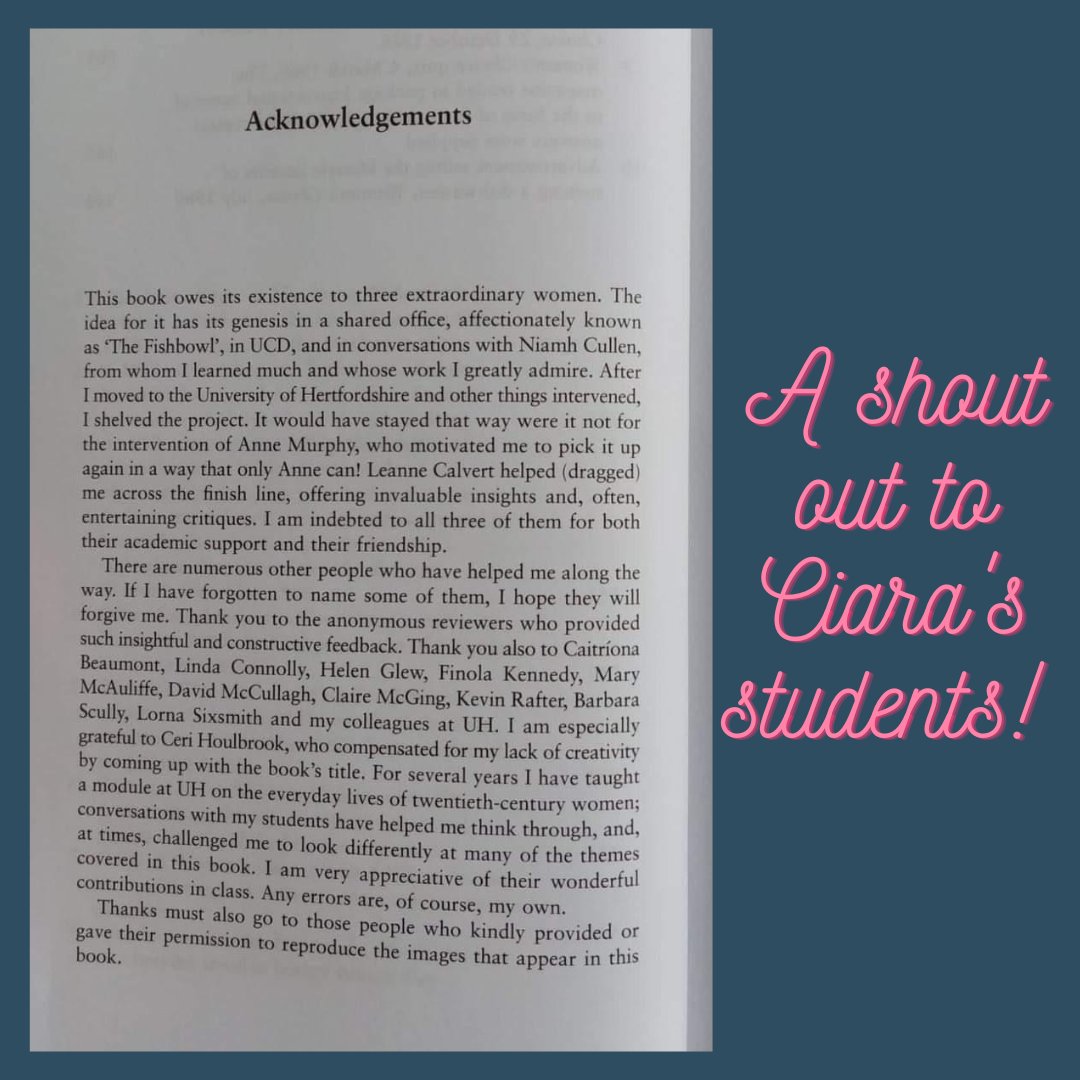 UHertshistory's tweet image. Congratulations to Dr Ciara Meehan, whose new book has just landed in the office! Look carefully and you can see a shout out to students who took her third year module &apos;Everyday Lives: An Intimate History of 20th Century Women&apos;.

#historydegree #ucas #uniapplication