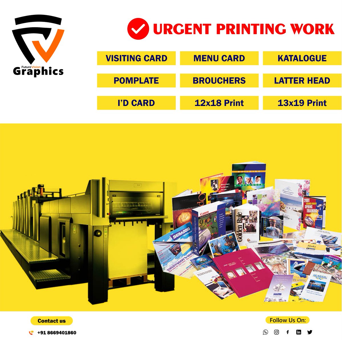 skgroup7213's tweet photo. ✅URGENT PRINTING WORK__
Please Contact - 8669401860 &amp; DM mE
.
.
.
#twitter #graficdesign #logo #logodesign #printing #branding #advertising #advertisingagency #business #webdeveloper #appdeveloper #nagpur https://t.co/ea0IyNnm7s