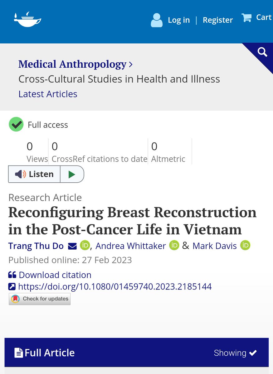 TrangDo88's tweet photo. I'm overjoyed to finally have our work published in @MedAnthropology, with the grand contributions from @andreawhittak18  and @DrMarkDMDavis1. 4th pub from my thesis &amp; 80th journal article for Mark 🤩 @Monash_Arts @MonashResearch 
https://t.co/S2Jlo3rwAD https://t.co/ZdEsWwj2jl