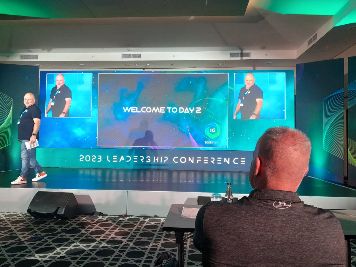 The <a href="/ignitiongroupsa/">Ignition Group</a> Master of ceremonies opening day 2 of the 2023 Leadership Conference. #IGInfinitePossibilities