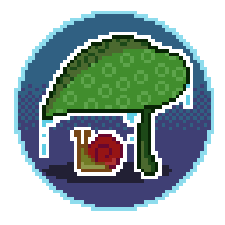 Nature's #shelter for a 🐌 for <a href="/Pixel_Dailies/">Pixel Dailies</a> #pixel_dailies 
#gameart #2dart #gamedev #portfolio #pixelart