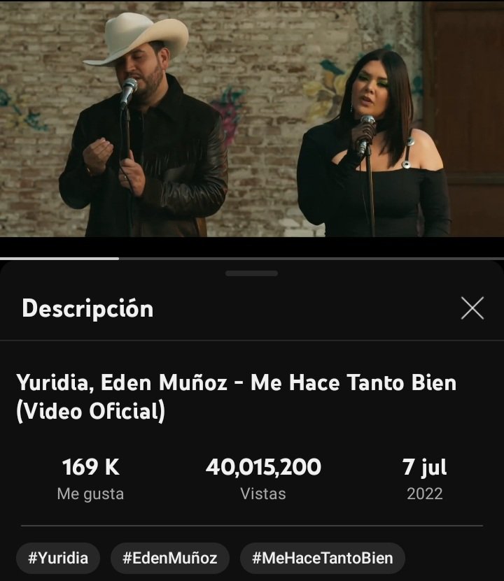 #MeHaceTantoBien supera los 40 millones en You Tube ❤😍 #Yuridia #EdenMuñoz 

youtu.be/_DwDAm93hso