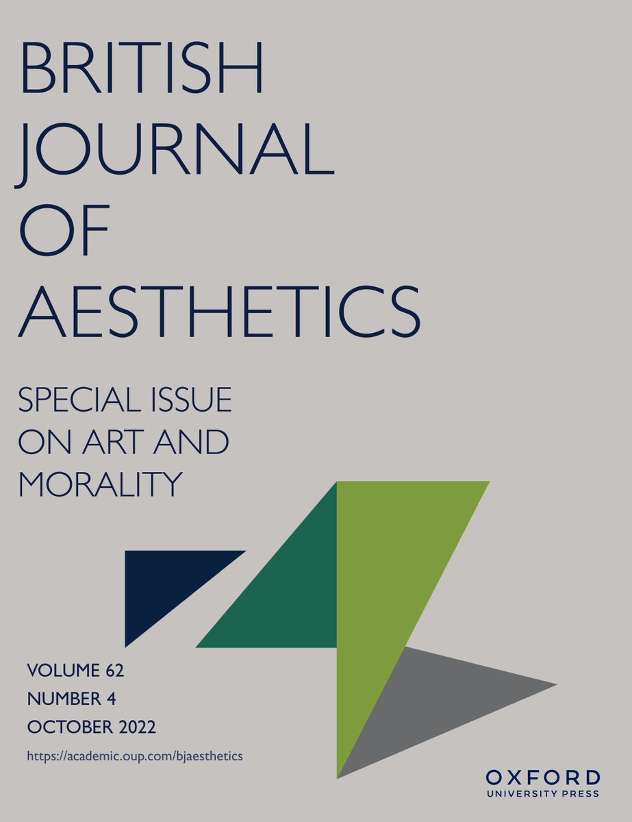 BJAtweets's tweet image. Checked out our latest special issue on art and morality yet? No? THEN GET Y'R ARSE IN GEAR!! academic.oup.com/bjaesthetics/i…