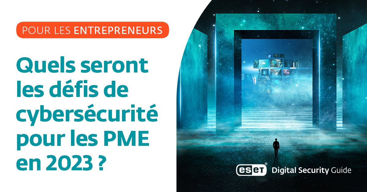 ESET_France's tweet photo. 💡 #TPE, #PME, entrepreneurs : quels seront les défis et tendances en cybersécurité à anticiper pour 2023 ?
▶️ https://t.co/fBq5XQBymc
#DigitalSecurityGuide #ProgressProtected #data #business #entreprise #IT https://t.co/kSUG1au5yy