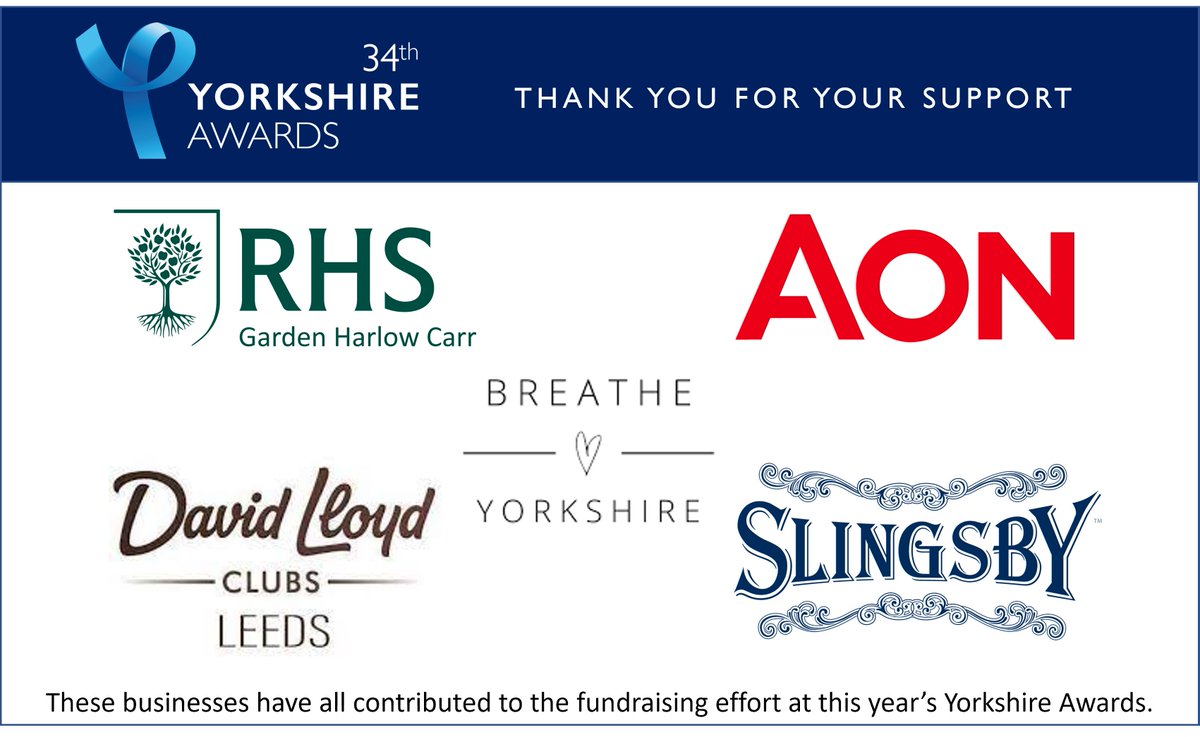 Thank you @davidlloydleeds @Aon_plc @RHSHarlowCarr @slingsbysocial for your support of our fundraising efforts this year.