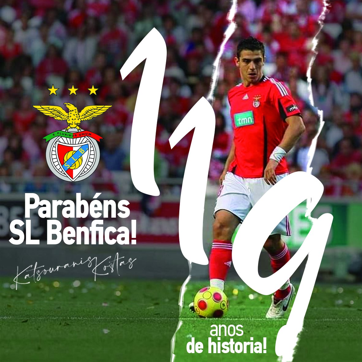 KKatsouranis's tweet photo. 🇵🇹 Parabéns, @SLBenfica! 119 anos de uma história ímpar!❤️🤍

🇬🇧 Happy 119th anniversary to one of the greatest club of all time! Congratulations, glorious Sport Lisboa e Benfica!

#EuAmoOBenfica #NOS #EPluribusUnum #slbenfica #benfica #katsouranis #kostaskatsouranis #katsour https://t.co/22IKvbJD5E