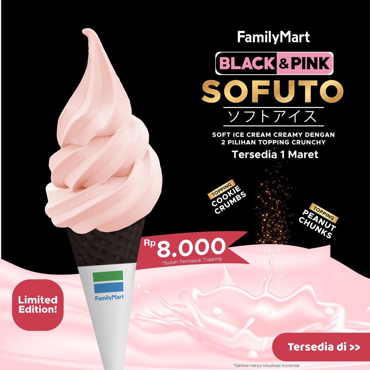 FamilyMart_ID's tweet photo. BESOK!!, HERE WE GO !!! SOFUTO BLACK & PINK !!
#SofutoBLACKPINK #Sofuto #JajanEnakFamima #familymartindonesia https://t.co/kSke9sLjvU