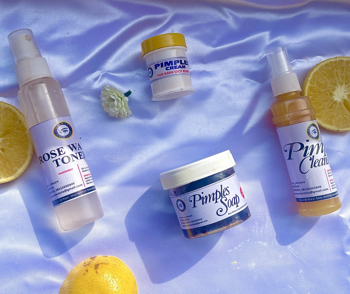 Luminouz_skin's tweet image. It our pimples set 
#skincare 
#pimplestreatment
#facialtreatment 
Contain pimples soap
Pimples cleanser 
Pimples cream
And rose water toner 

Price: #8500

Note: rose water toner contain salicylic acid