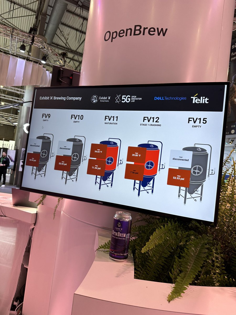 TheRealJKaplan's tweet photo. Just watching the what’s going on at @exhibitAbrewing from #MWC23 via #5G #openbrew #iwork4dell https://t.co/g7QlYglhXW