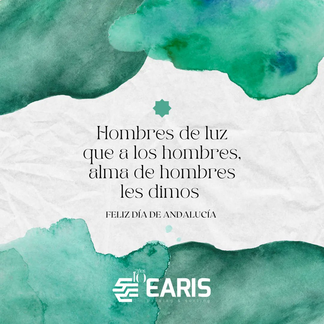 earis_packing's tweet photo. Andaluces, ¡levantaos!

Feliz Día de Andalucía #andalucia #diadeandalucia #andaluces https://t.co/G0AEZdf7nk