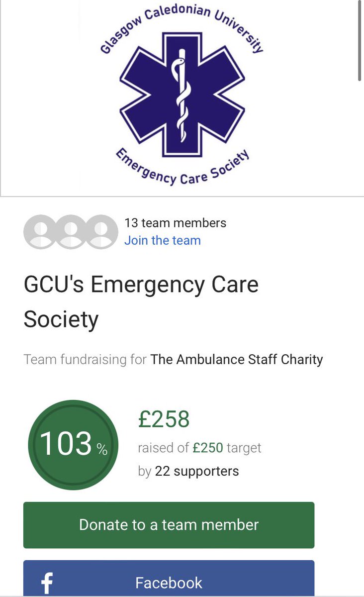 GCU_ECS's tweet photo. Day 1 complete for @GCU_ECS and @GCUParamedicBSc fundraising for @TASCharity with our total sitting at £258 in less than 24hrs 🤩

So far we have covered a total of 34.14km as a team plus some competition on the leader board for those awesome prizes. 

#fundraising #JustGiving https://t.co/tfz3mkQP6u