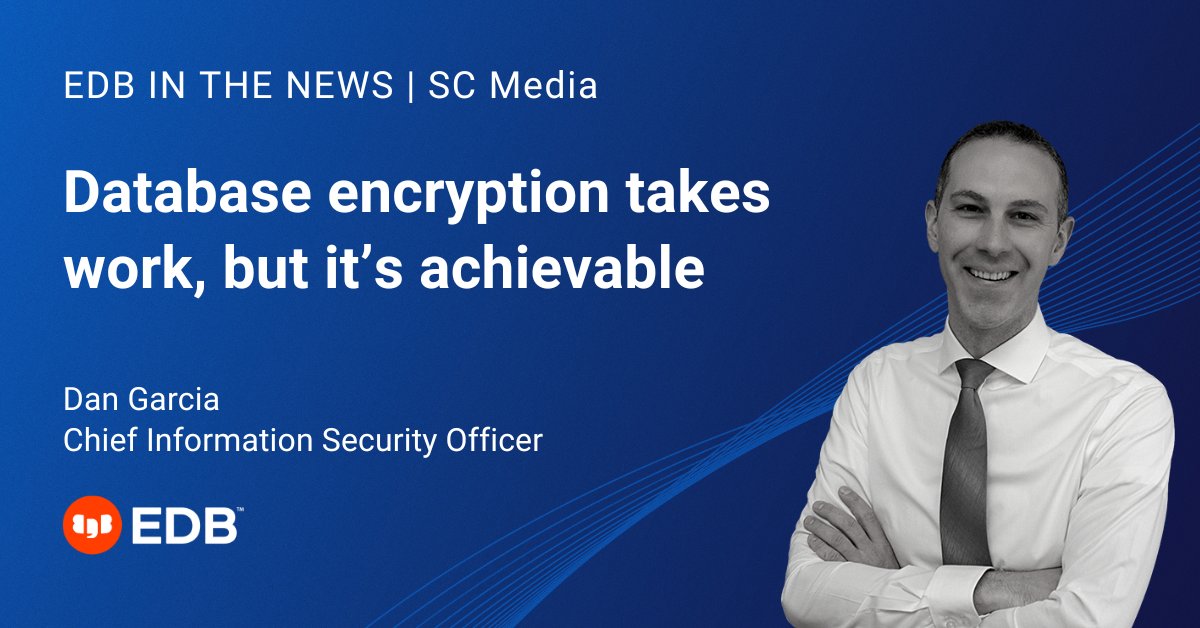 johnnyq72's tweet image. Protecting your data is crucial in today's digital age. Learn about the importance of database encryption and how it offers a robust last line of defense against cyber threats. EDB's Dan Garcia explains in more detail: okt.to/rU79JX
#DatabaseEncryption #Cybersecurity