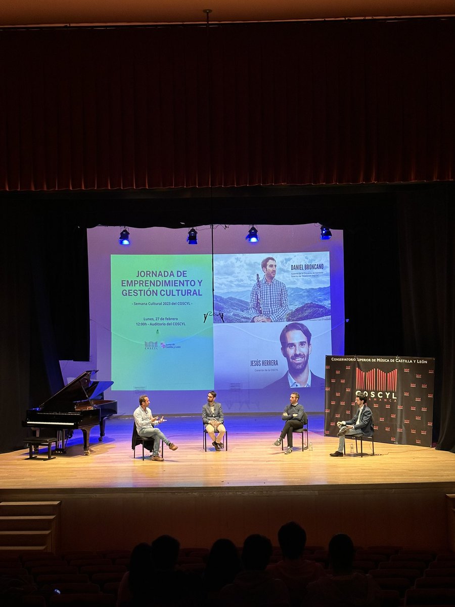 Ayer tuvimos una jornada de emprendimiento y gestión cultural con @danielbroncano y Jesús Herrera. 

Si te lo perdiste, aún puedes verlo en nuestro nuevo canal de YouTube (CanalCOSCYL)
▶️ youtube.com/live/sgPrHNvC1…

<a href="/COSCYL/">COSCYL</a> <a href="/OSCyL_/">OSCyL</a> <a href="/OrquestadeCO/">Orquesta de Córdoba</a> <a href="/jcyl/">Junta de Castilla y León</a>
