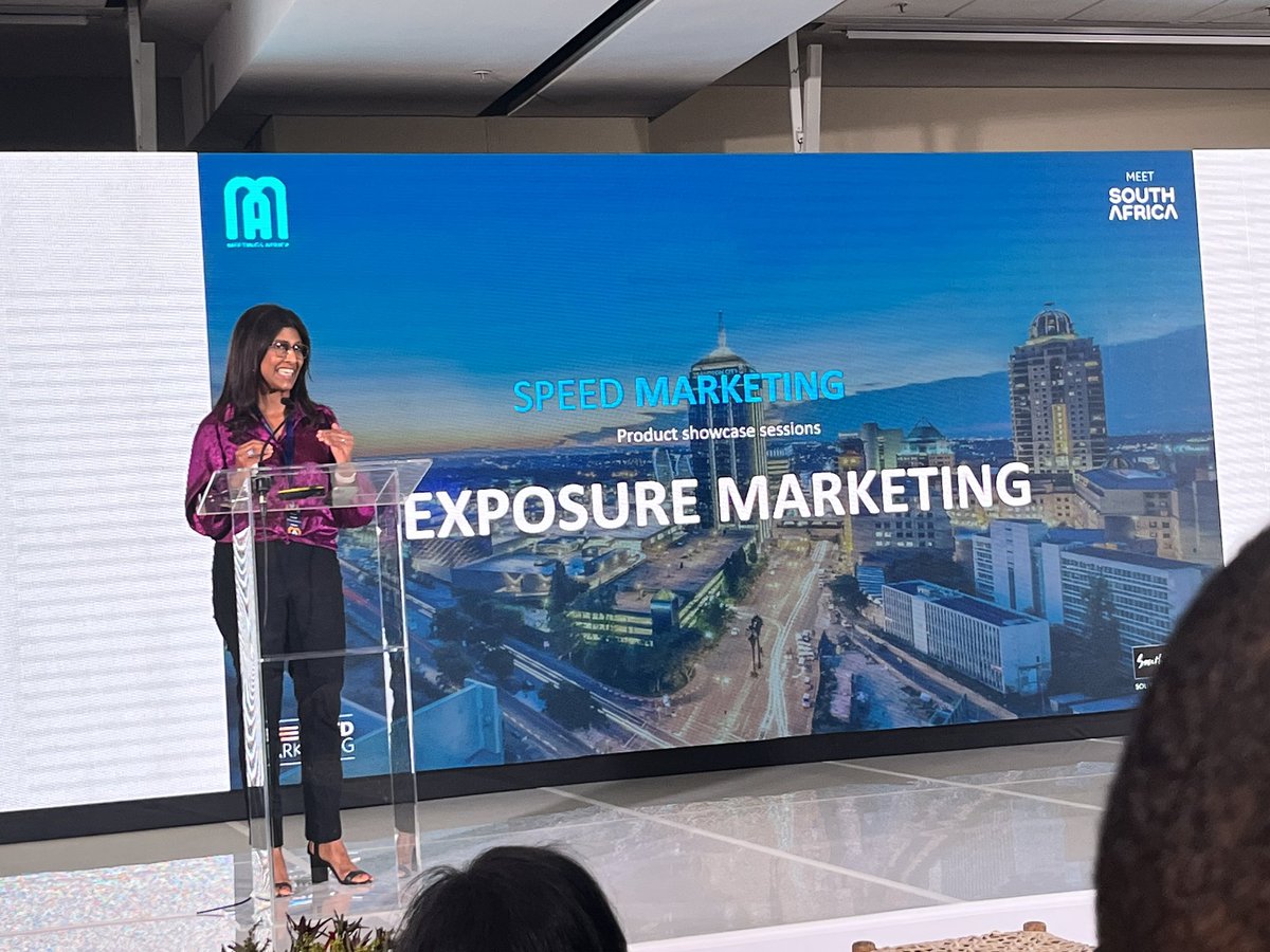 ExposureMarket's tweet photo. Our MD Projeni @ProjeniPather speaking at Meetings Africa this week. 

@SA_NCB #MeetingsAfrica2023 https://t.co/fOtTyRetng