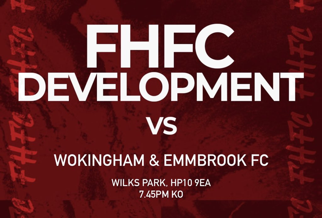 Match-Day…

<a href="/HeathensRes/">Flackwell Heath Development</a> vs. @wokingham_sumas 

🗓️ Tuesday 28th February 
⏰ 7.45pm KO
🏟️ Wilks Park, HP10 9EA
🎟️ Adult £4/Concession £2/U18 Free

#Heathens #TuesdayNightUnderTheLights
