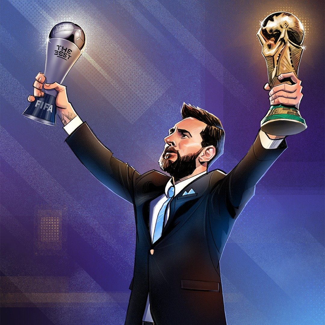 gatb06's tweet photo. Congratulations, Leo Messi  🥇, the best-ever player ever to grace the green grass with a football at his feet. 

Messi wins his 𝟕𝟕𝐭𝐡 individual award as the FIFA best player. 

Chelsea ⚆ Saudi Arabia ⚆ Bawumia ⚆ Alaba ⚆ Julian Alvarez ⚆ TheGhanaReport ⚆ Kolo Muani ⚆ https://t.co/oA3W1bfxP1