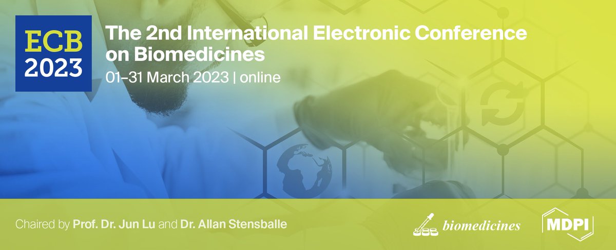 Biomed_MDPI's tweet photo. Registration for 𝐄𝐂𝐁 𝟐𝟎𝟐𝟑 𝐥𝐢𝐯𝐞 𝐬𝐞𝐬𝐬𝐢𝐨𝐧𝐬 is open now.
There will be five live sessions, all of which are completely free to attend. There is a different registration link for each live session. 
Choose the one you like

https://t.co/k7eA5NgU5M https://t.co/wGnHzMBRPr