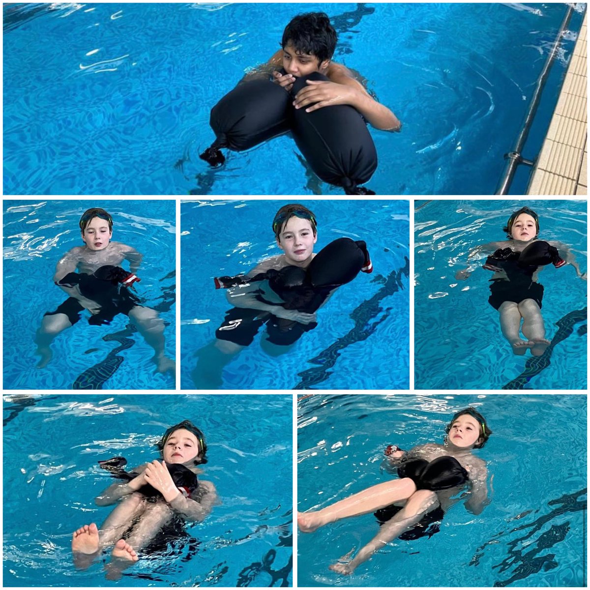 RiponGrammarSch's tweet photo. Who would have thought learning to blow into a pair of pyjama bottoms might help save a life one day? Year 8 boys show how it’s done in their #personalsurvival lesson, then use the float to demonstrate the HELP (heat escape lessening posture) position
#lifelessons #flotationaids https://t.co/TEQlsjfB6W