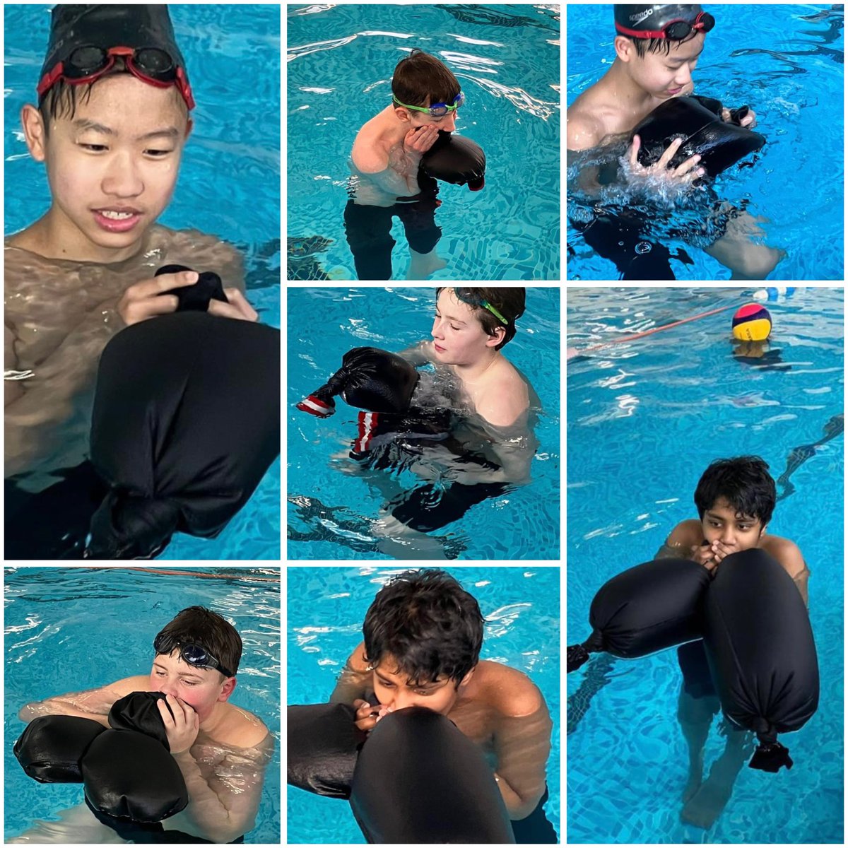 RiponGrammarSch's tweet photo. Who would have thought learning to blow into a pair of pyjama bottoms might help save a life one day? Year 8 boys show how it’s done in their #personalsurvival lesson, then use the float to demonstrate the HELP (heat escape lessening posture) position
#lifelessons #flotationaids https://t.co/TEQlsjfB6W