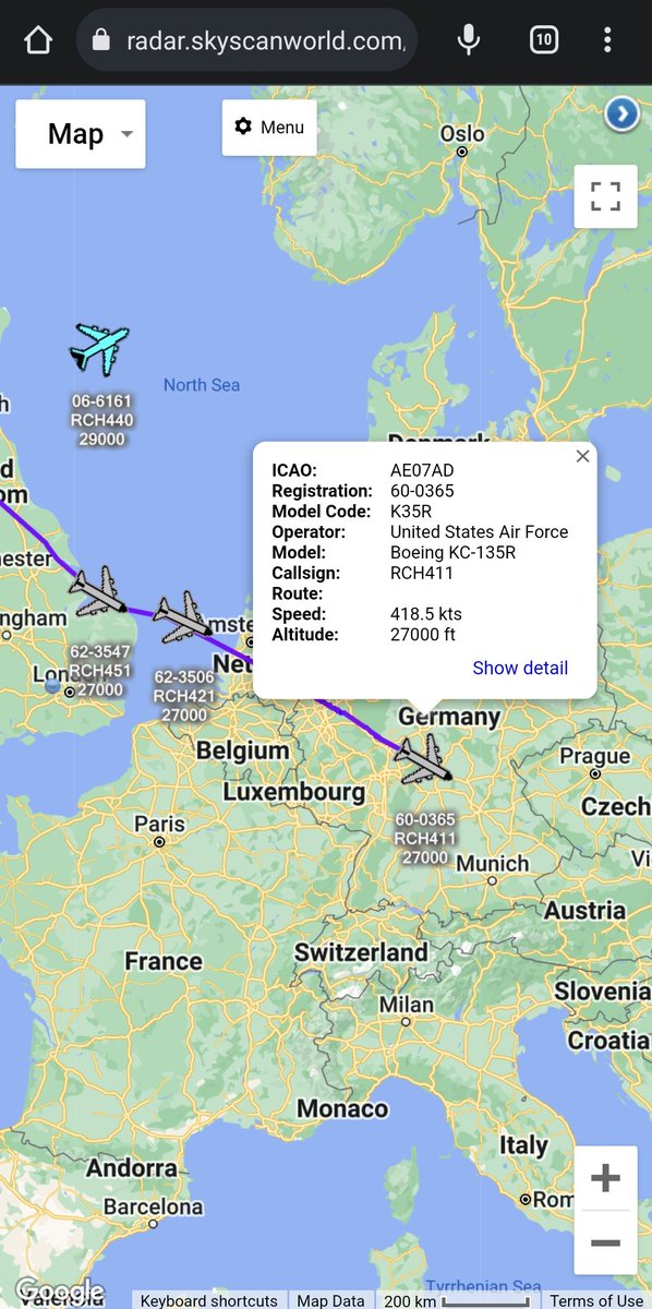 scan_sky's tweet photo. Kansas ANG Look To Be Deploying To Al Udeid Air Base 🇶🇦

3 X USAF 🇺🇸 KC-135Rs Heading To Al Udeid Air Base 🇶🇦 From Prestwick Airport 🏴󠁧󠁢󠁳󠁣󠁴󠁿

60-0365 - #RCH411
62-3506 - #RCH421
62-3547 - #RCH451

All Initially Departed From Topeka Regional Airport 🇺🇸 - 26th February. https://t.co/6y1iokIg7H