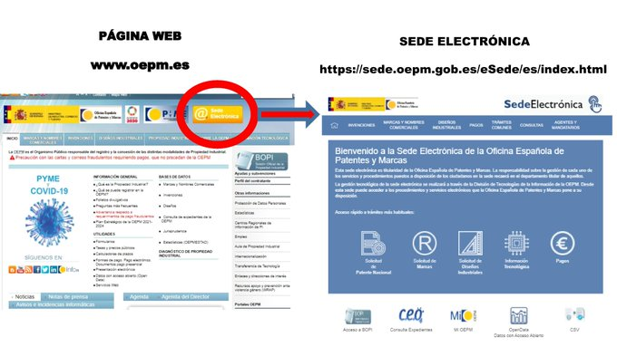 OEPM_es's tweet photo. Conoce las distintas vías para solicitar tus derechos de propiedad industrial.
Por internet, tienes varias ventajas, como la reducción del 15% en las tasas de solicitud electrónica de #Patentes, #ModeloUtilidad, #Marcas y #DiseñosIndustrial.
➡️https://t.co/jfdrVl324w https://t.co/hMDzmEcPbU