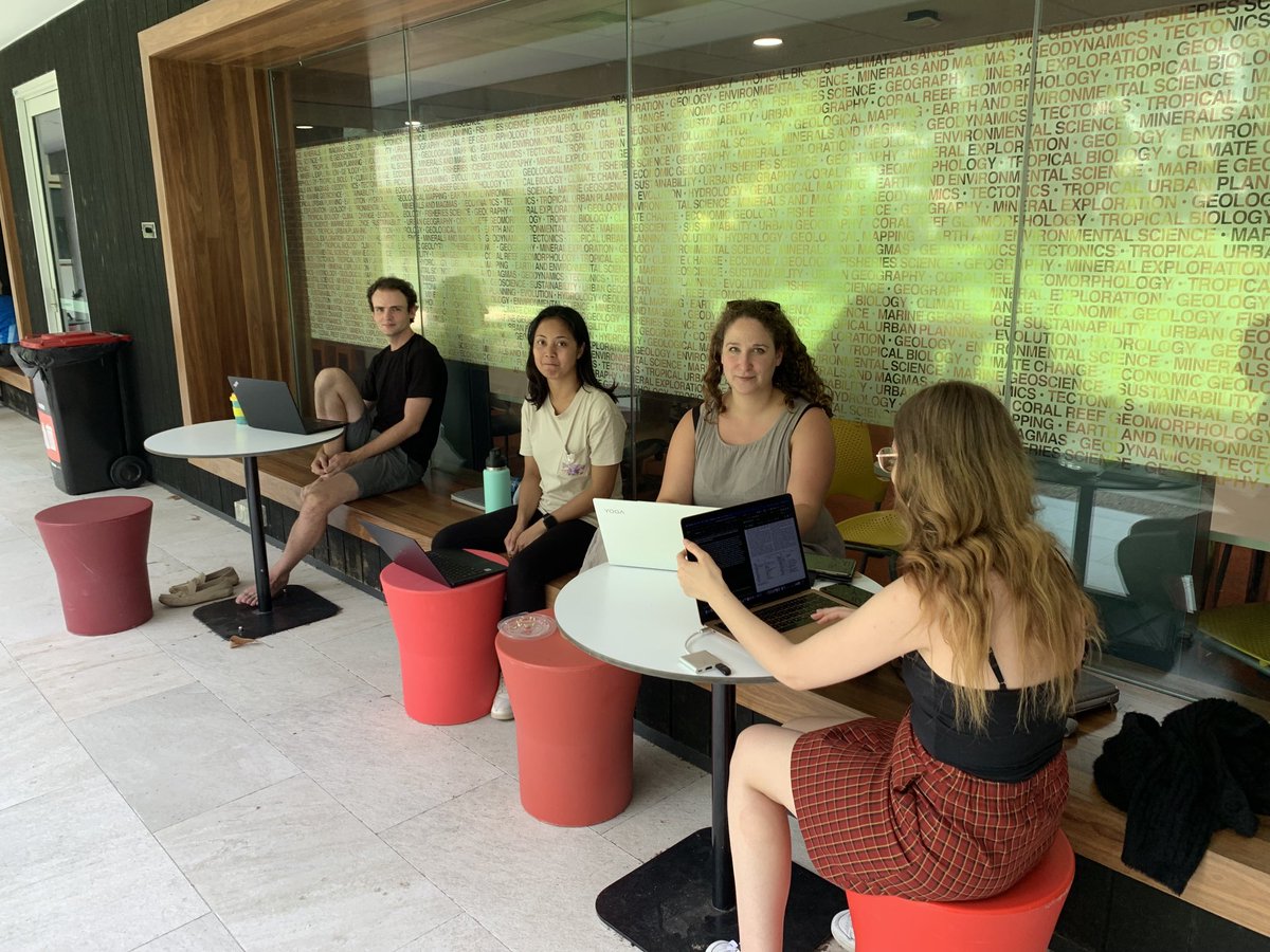 GeoChemTropics's tweet photo. 🤔🧐🤨When you turn a corner and by serendipity see many of the lab’s members hard at work polishing their ⁦@goldschmidt2023⁩ abstracts together. #teamwork_dreamwork ⁦@dafne_sk⁩ ⁦@nof_manestar⁩ and others! https://t.co/at9dY2e3Dy