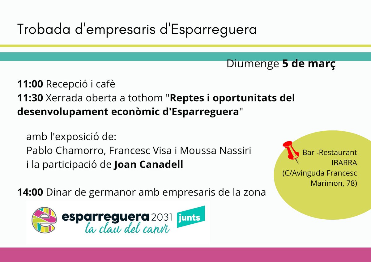 Aprofitem la Firapassió per reflexionar sobre la promoció económica d’Esparreguera.