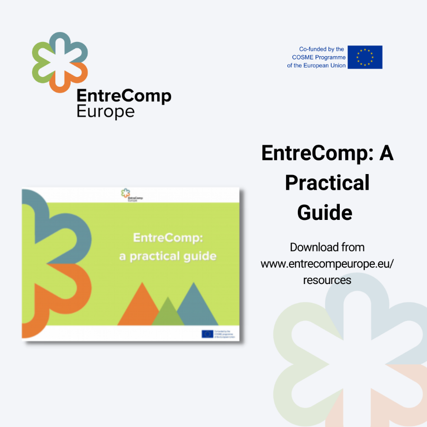 Available in English, French, Spanish, Italian, Romanian and Turkish, ‘EntreComp: A Practical Guide’ by @EntreCompEurope aims to highlight the key aspects of #EntreComp for practical use. Download now from 👉 entrecompeurope.eu/resources