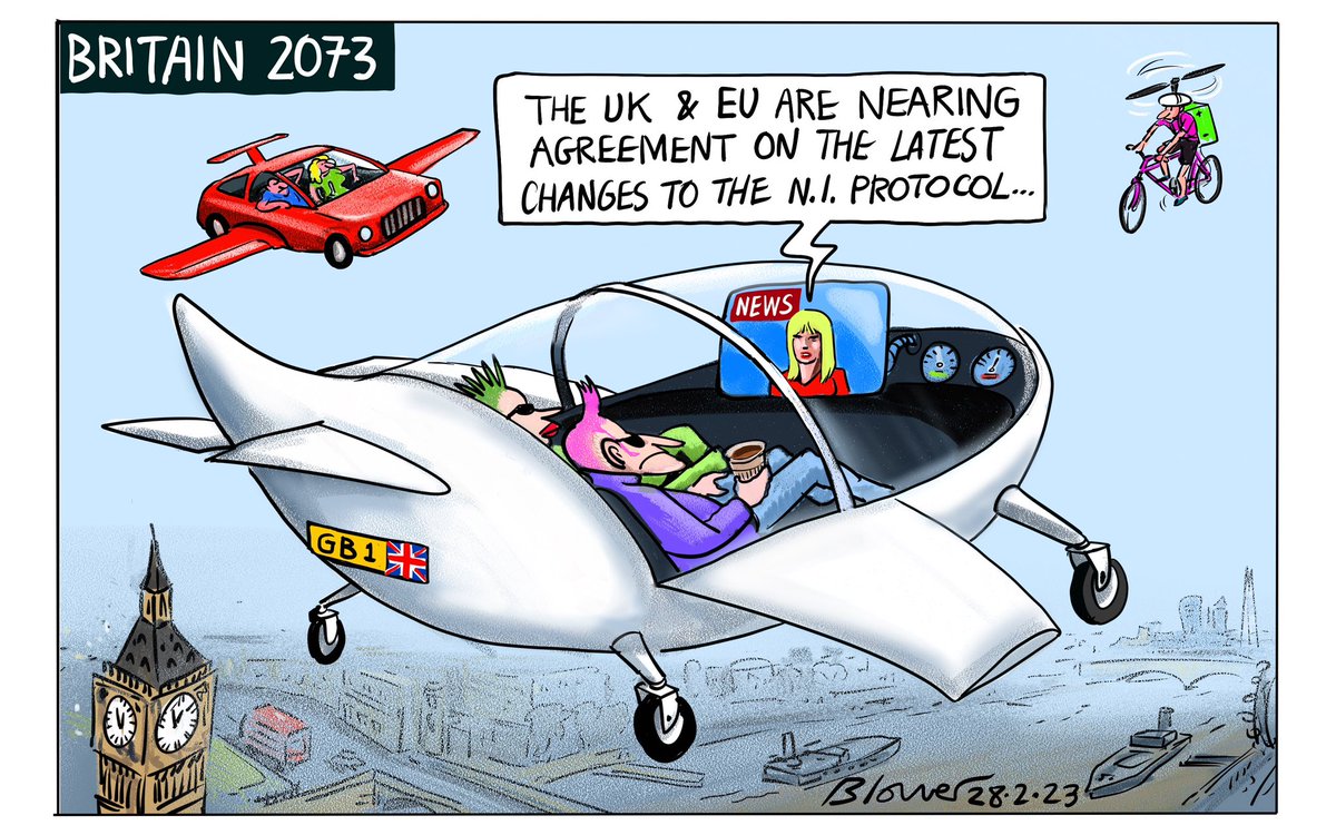 Telegraph cartoon 28.2.23 #NorthernIrelandProtocol #Brexit