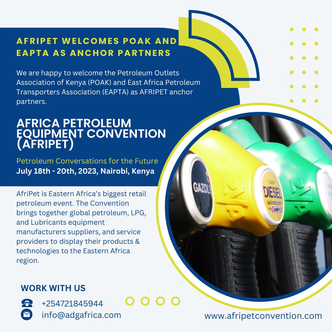 alisondavisltd's tweet photo. We are excited to welcome the @poak_kenya (POAK) and East Africa Petroleum Transporters Association (EAPTA) as AFRIPET anchor partners.

#petroleum #petroleumindustry #petroleumproducts #kenya #africa https://t.co/c5DuekY8Fv