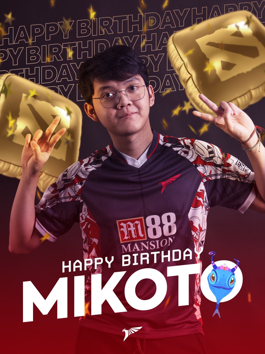 Cheers to a year older, a year wiser, and a year greedier! 🎂 Wishing our talented mid laner, @mikoto347, the happiest birthday yet. Keep soaring to new heights and dominating the competition. Have a blast celebrating at Lima Major! #SOARWITHTALON #Dota2