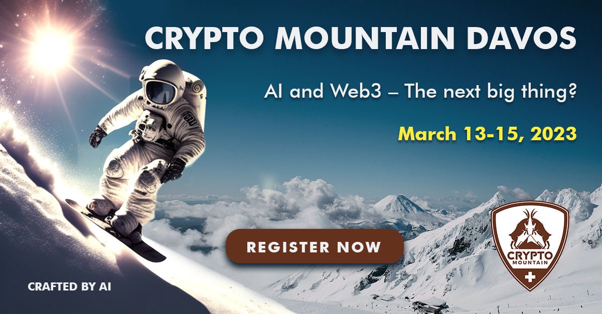 Register now for CRYPTO MOUNTAIN DAVOS

🗣 High-profile speakers
🤺 Thought-provoking talk battles
⛷ Snow action
🥂 Socializing fun
🔌 Networking with the #Web3 &amp; #Crypto Community

We discuss trends in #AI and their impact on #Web3

Sign up now: tinyurl.com/yckue9z2