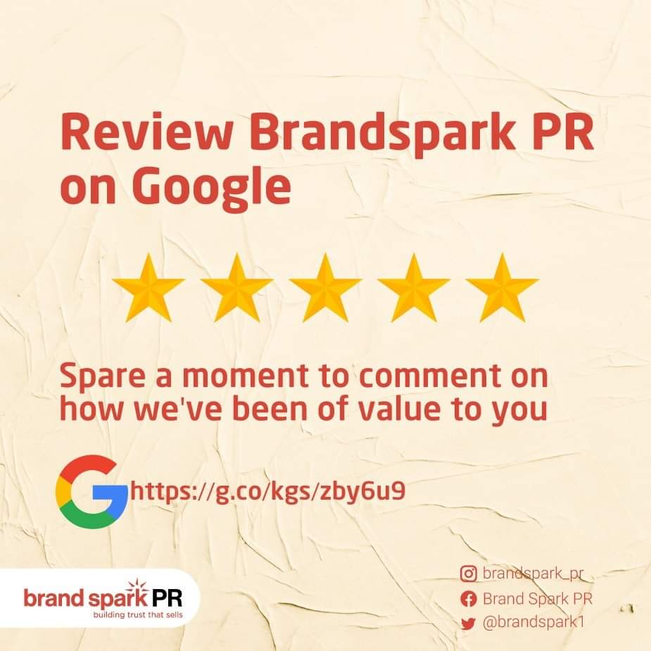 brandspark1's tweet photo. Spare a moment and review Brandspark PR today. We value your feedback on our value to you.
https://t.co/SRruFSH5kI
#brandspark #communicationexperts #communications #TellingAfricanStories #tellingAfricanbrandstories #spolightyourbrand #brandstories #BrandSparkPR #communication https://t.co/dNKMt9oZRS
