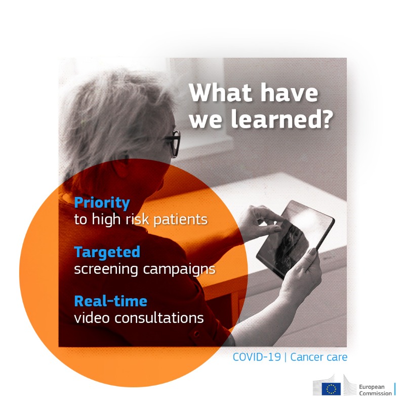 EU_JRC's tweet photo. The #COVID19 pandemic turned lives upside down!

Pressure on healthcare affected those vulnerable, such as people suffering from #cancer.

Looking back at the consequences, we can better prepare health services &amp; patients alike.

#JRCanticipate #HealthUnion #EUCancerPlan