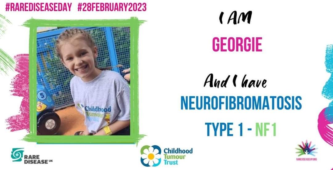 Today is rare diseases day 💙💚 We support you today and everyday Georgie-Amelia 💚💙 #RareDiseaseDay2023 #NeurofibromatosisType1 @ChildhoodTT @PinehurstP