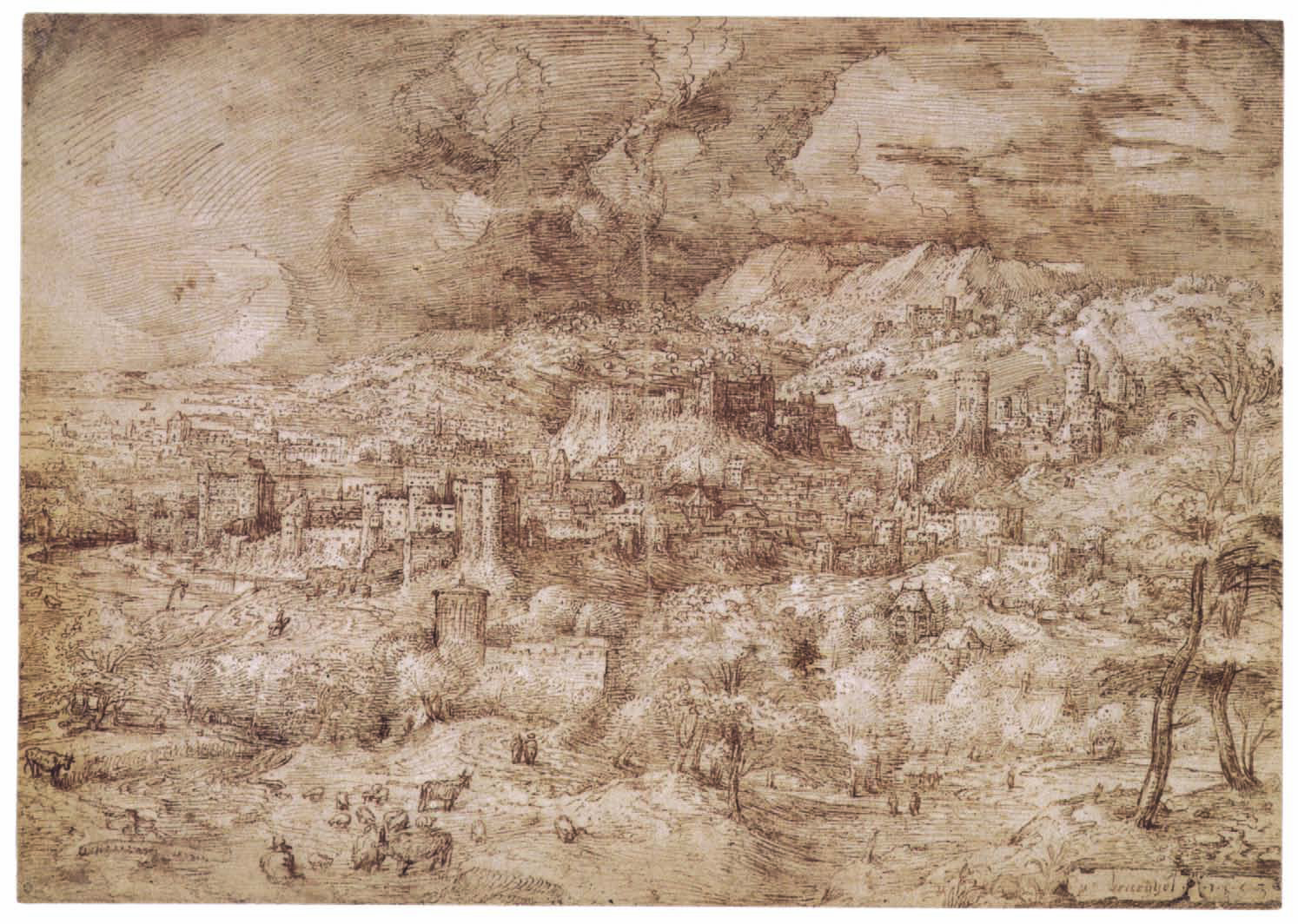 Antwerp was a bustling commercial city and by 1552 Bruegel was a master at the Guild of Painters the