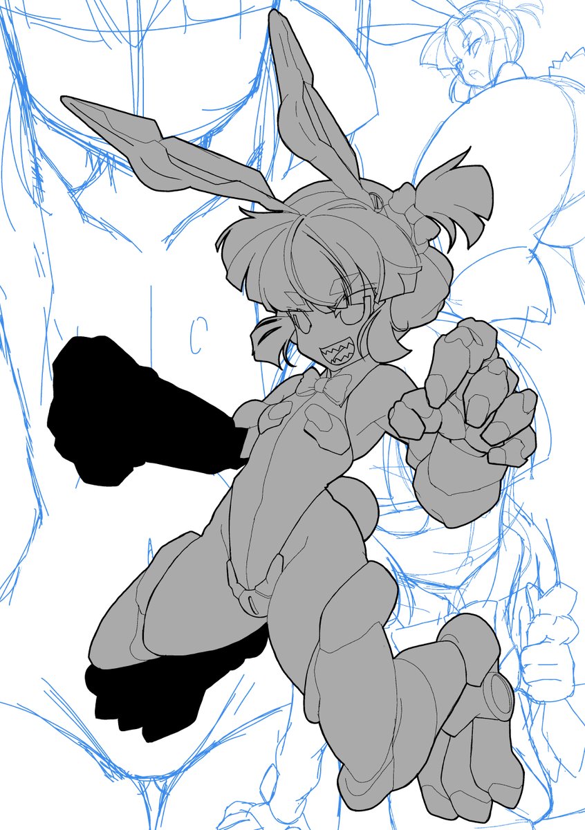 #今月描いた絵を晒そう その2 ラフとか 