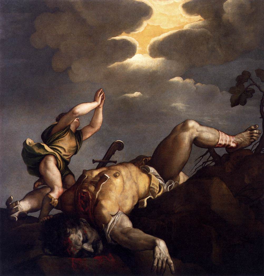 David and Goliath by Titian (1544)