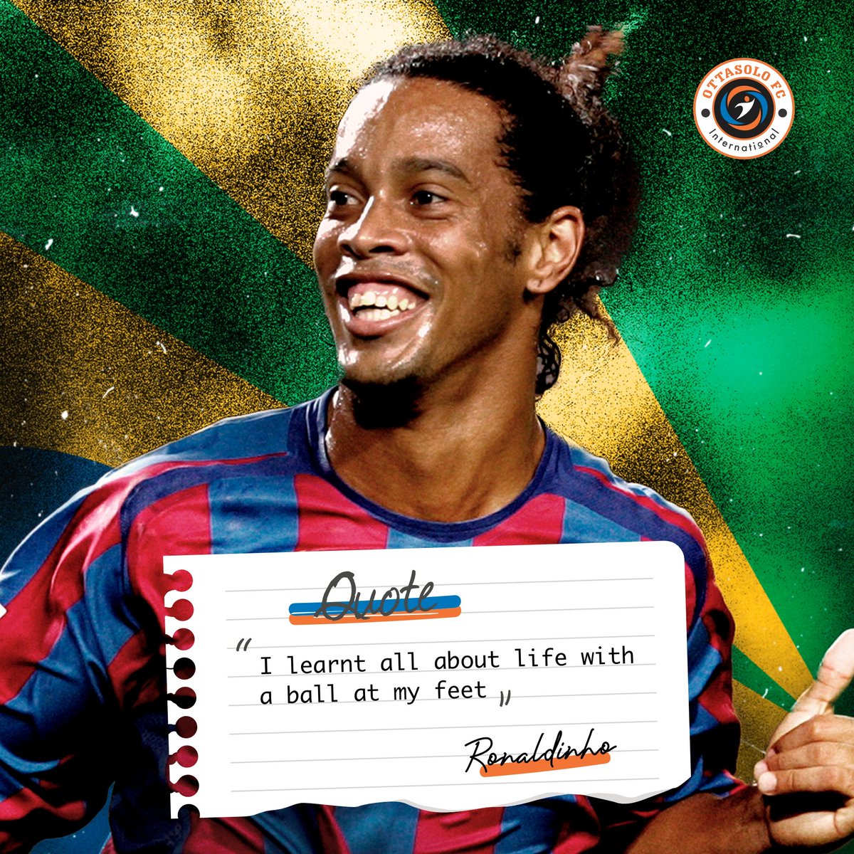 As said by the great Ronaldinho, there is so much to learn even from a football match.

Keep staying safe.
#ElectionResult