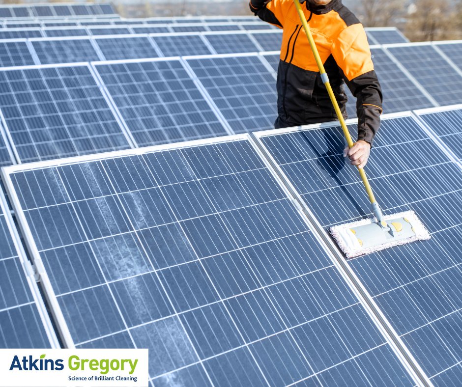 Atkins__Gregory's tweet photo. Did you know we offer solar panel cleaning services?
At Aktins Gregory our fully-trained, flexible and health and safety conscious team clean the panels using our advanced Reach &amp; Wash system.
#solarpanelcleaning #cleaning #commercialcleaning #specialistcleaning #solarpanels https://t.co/THdHX24dv2