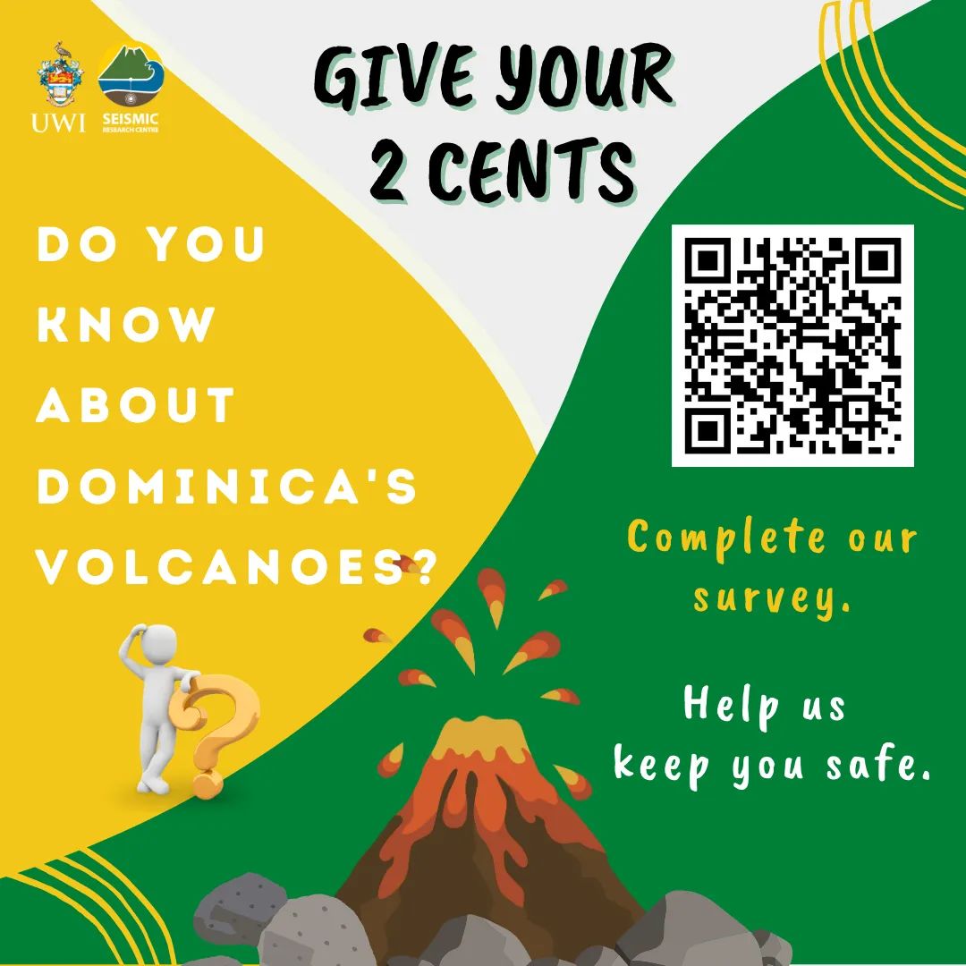 Dominicans let's hear from you! What are your perceptions and knowledge of the volcanoes on your island? Please click the link below to fill out the survey. Your responses will help us to improve our communications. Thank you!
cambridge.eu.qualtrics.com/jfe/form/SV_3k…