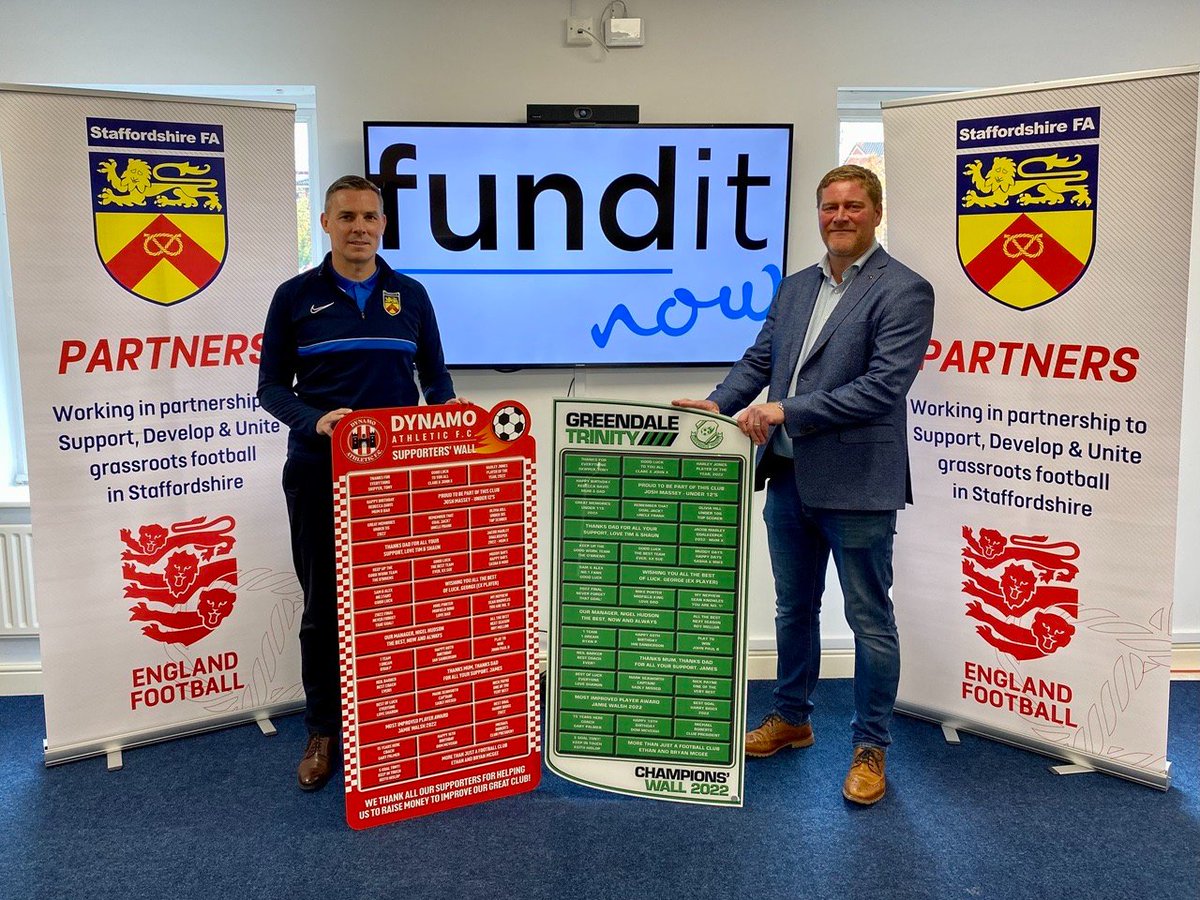 Looking for new fundraising ideas for your football club? ⚽️💰 Check out our partners @Funditn0w for further information on the personalised plaques they produce for grassroots sports clubs 👇 funditnow.co.uk/marketing/ staffordshirefa.com/news/2022/oct/…