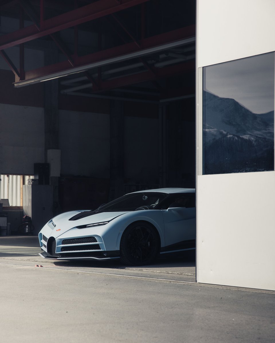 Bugatti's tweet image. As jet aircrafts from around the world descend upon St. Moritz, one of BUGATTI’s coach-built models, the CENTODIECI, showed up at Engadin airport for a tête-a-tête with its counterparts of the skies. @stmoritz_ch

#BUGATTI #CENTODIECI
–
bugatti.link/consumption