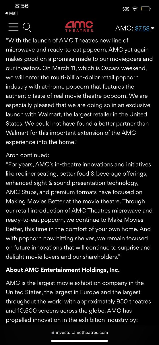 AmcNotLeaving's tweet photo. $AMC Entertainment Launching Its All-new Line of Microwave Popcorn and Ready-to-eat Popcorn Exclusively at Walmart. #amc #Walmart #amcnotleaving #AMCSTOCK https://t.co/CGHUwddAwU