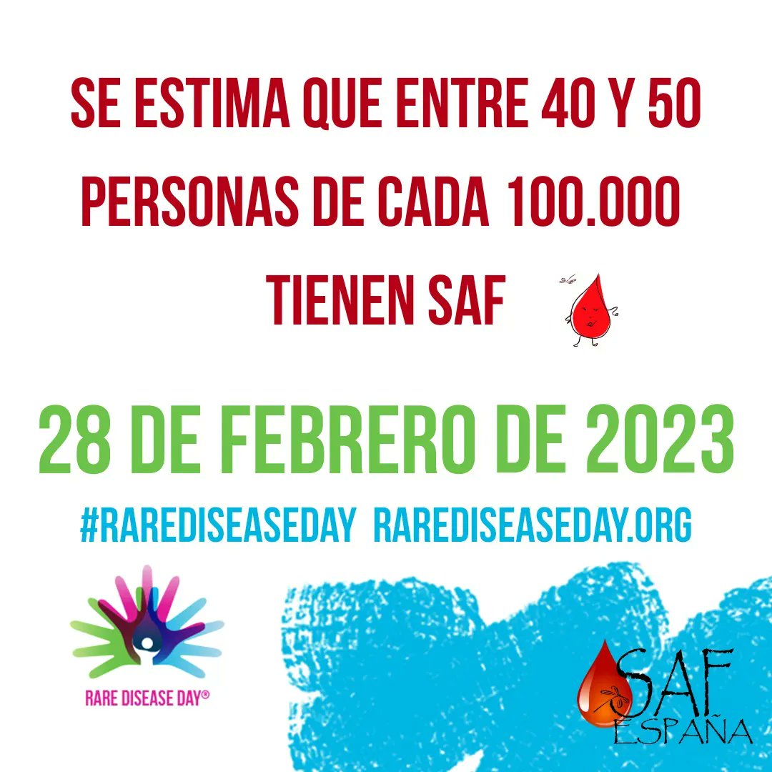 afosfolipido's tweet photo. 🌍 Se estima q entre 40 y 50 personas d cada 100.000 tienen #SAF. 
🇪🇸 En España, según se dijo en #simposioEAS23, se estima que hay más de 20.000 pacientes con SAF y 2.350.000 de portadores d anticuerpos antifosfolípidos 👭 👬 
#DíaMundialEnfermedadesraras #RareDiseaseDay https://t.co/7x2yc3SREl
