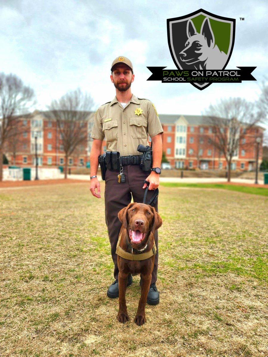 ccboe_news's tweet photo. We would like to say Congratulations and Welcome to Deputy Williams and K9 Quatro, the first of two Paws on Patrol School Safety Program K9s heading to the County to support our students and faculty. https://t.co/XqTuQCMl25